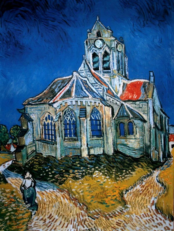 Art Print Vincent Van Gogh - The Church at Auvers-sur-Oise, 1890 - 80 x 60  cm