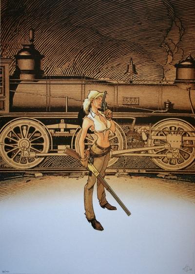 Olivier Vatine Art Print - Angela - Le Train