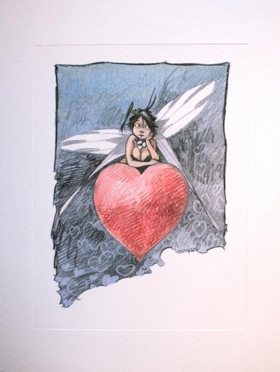 Affiche Regis Loisel - Clochette Coeur