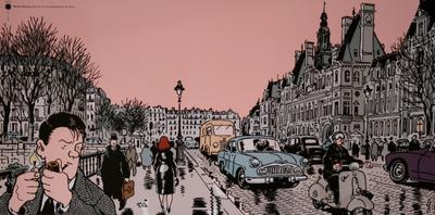 Jacques Tardi Art Print - Nestor Burma dans le 3e Arr. de Paris