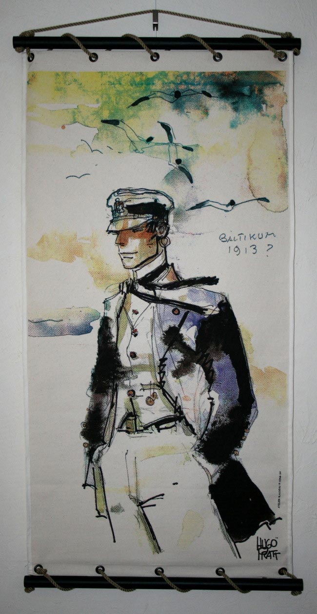 Sérigraphie sur toile Corto Maltese - Baltikum 1913