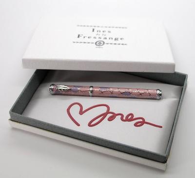 Bolígrafo estilográfica Inès de la Fressange : Oak Allover rosa