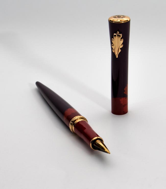 Penna Stilografica Inès de la Fressange "Oak Tree Neo" (prugna e rosso)