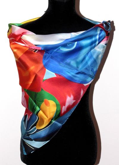 Jeff Koons silk scarf - Tulips