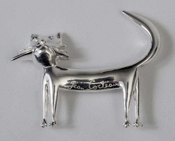 Spilla Jean Cocteau : Il Gatto (argentato)