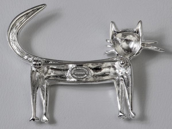 Jean Cocteau brooch : The cat (silver)