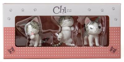 3 Figurines Chi : Ronron - Papatte - Debout