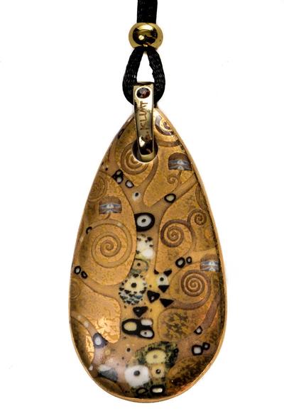 Ciondolo in porcellana Klimt : L'albero della vita