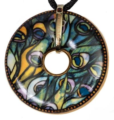 Tiffany Porcelain pendant : Peacock