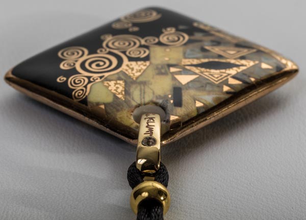 Pendentif en porcelaine Klimt : Adèle Bloch-Bauer (losange)