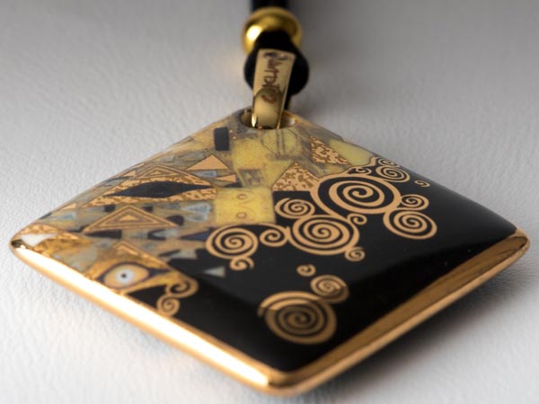 Colgante de porcelana Klimt : Adèle Bloch-Bauer (rombo)