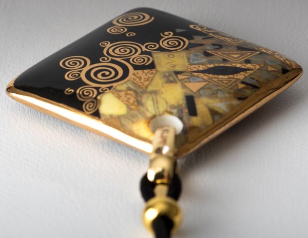 Colgante de porcelana Klimt : Adèle Bloch-Bauer (rombo)