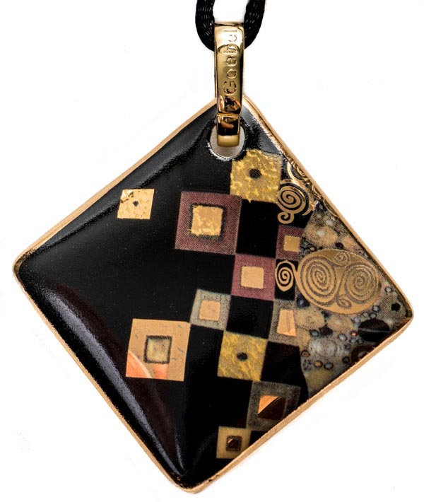 Colgante de porcelana Klimt : Adèle Bloch-Bauer (rombo)