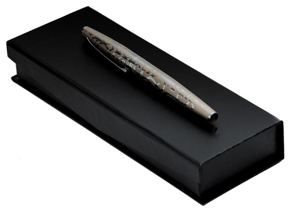 Rollerball Pen : Arabesques (Grey and Silver)