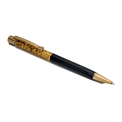 Ballpoint pen with Gold foil inlays