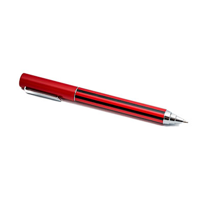 Ballpoint pen : red and black lined