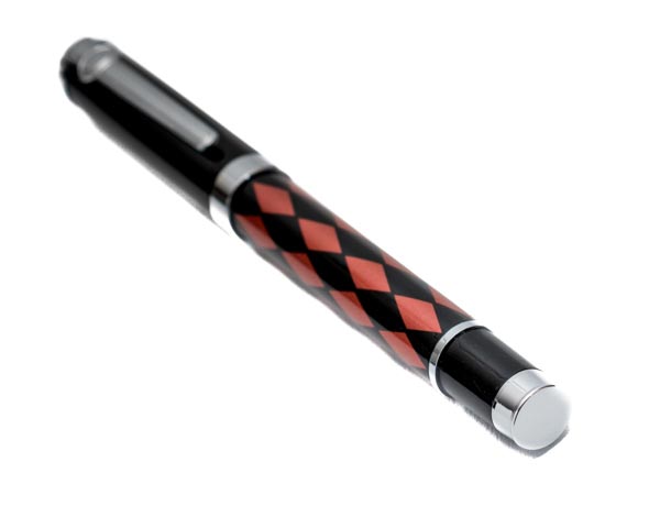 Penna Roller laccato nero e rosso : Arlecchino