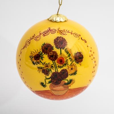 Vincent Van Gogh glass ball christmas ornament : Sunflowers