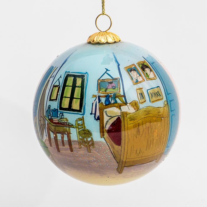 Glass ball christmas ornament : Vincent van Gogh's Bedroom at Arles