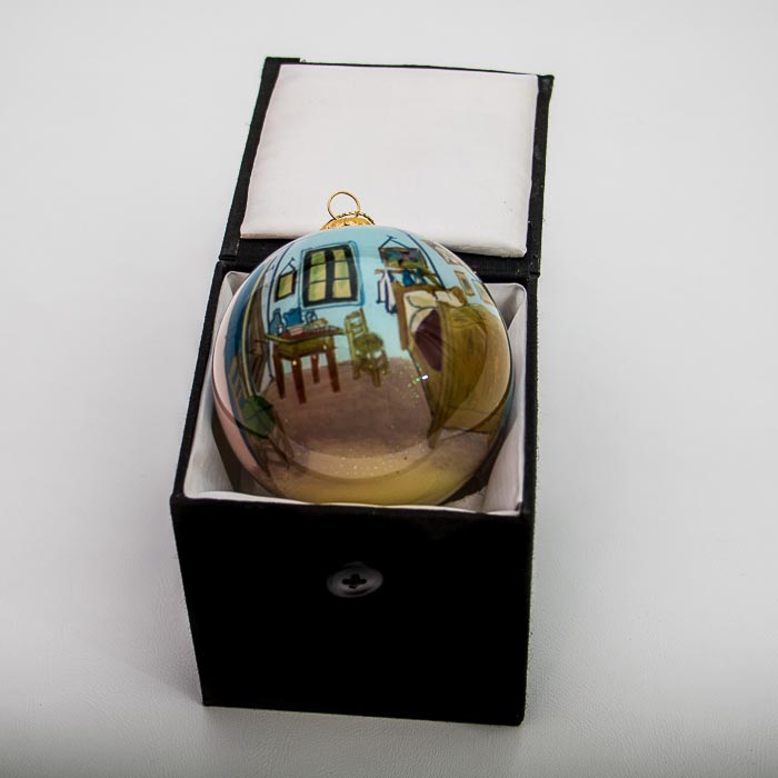Glass ball christmas ornament : Vincent van Gogh's Bedroom at Arles