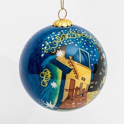 Boule de Noël Van Gogh : Terrasse de café de nuit