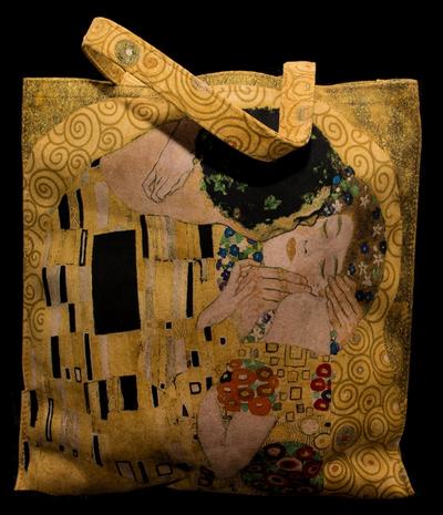 Gustav Klimt shopping Handbag - The Kiss
