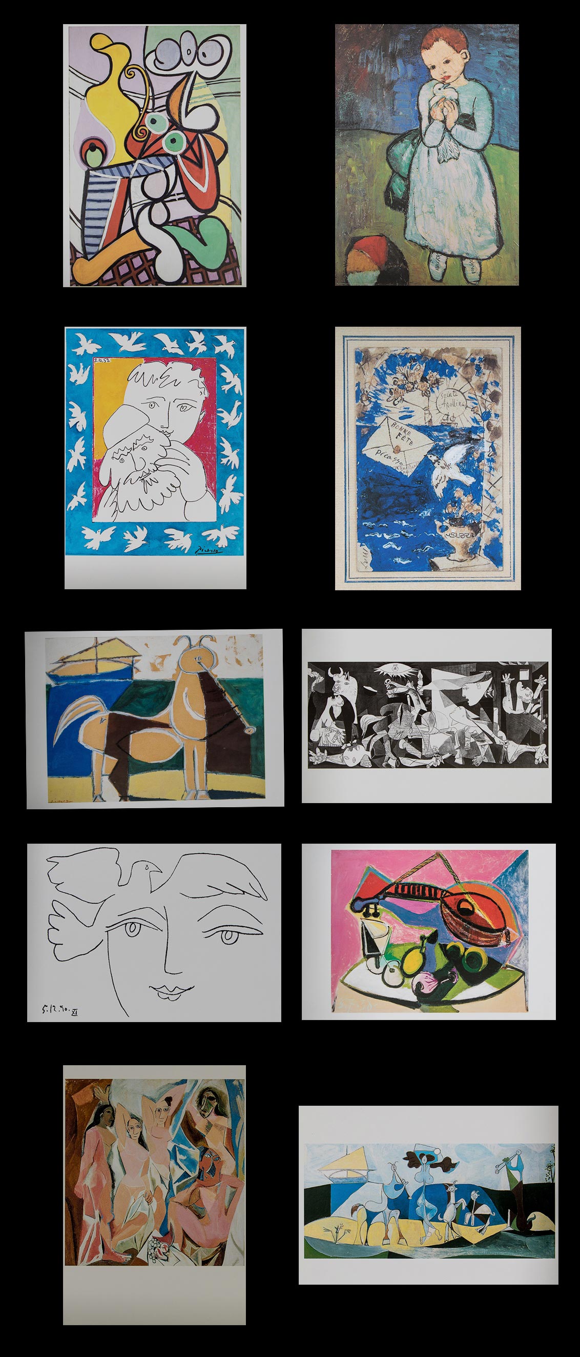 10 Pablo Picasso postcards n°1