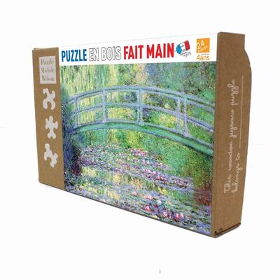 Puzzle di legno per bambini Claude Monet : Il ponte giapponese di Giverny