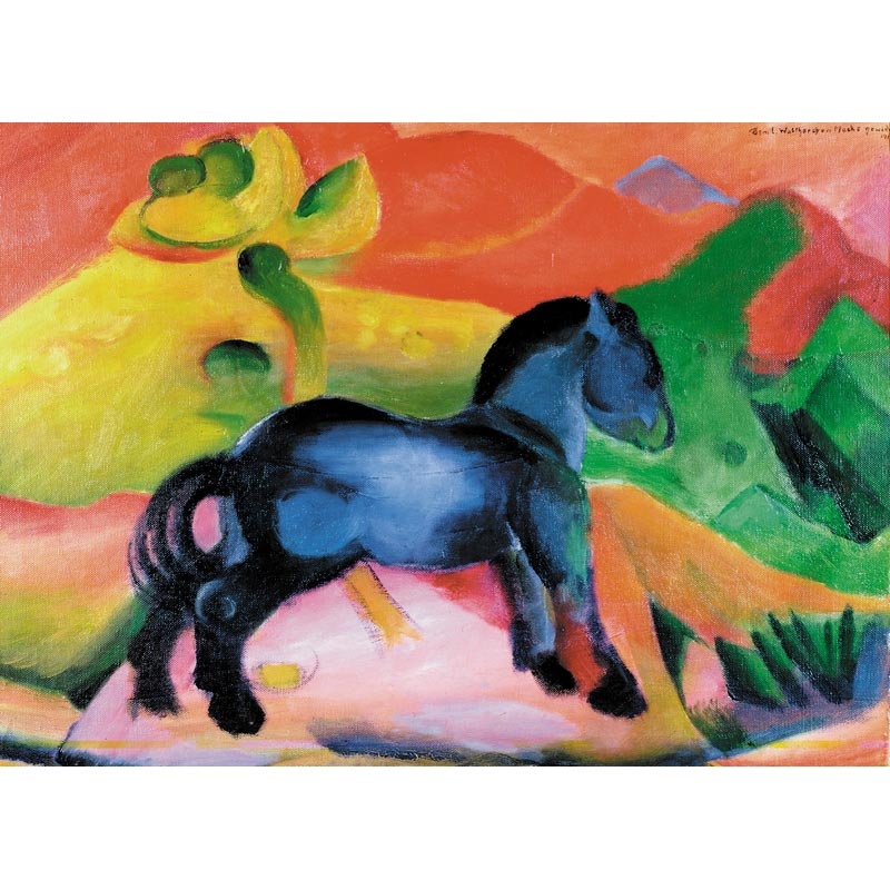 Franz Marc Wooden Puzzle for kids : The blue horse
