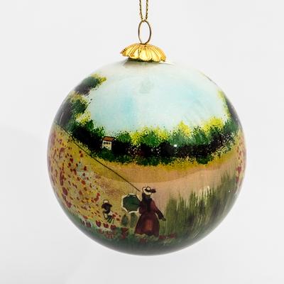 Claude Monet glass ball christmas ornament : Poppies