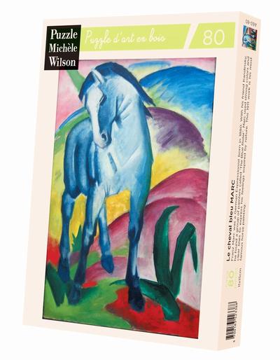 Puzzle en bois Franz Marc : Le cheval bleu (Michèle Wilson)