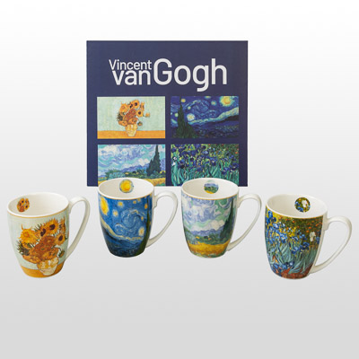 4 tazze Vincent Van Gogh (in una scatola regalo)