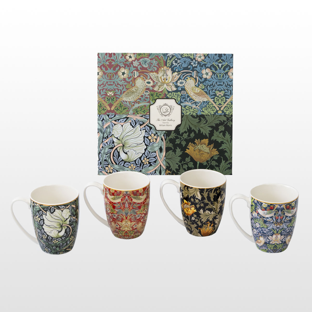 4 tazas William Morris (en una caja de regalo), detalle n°1