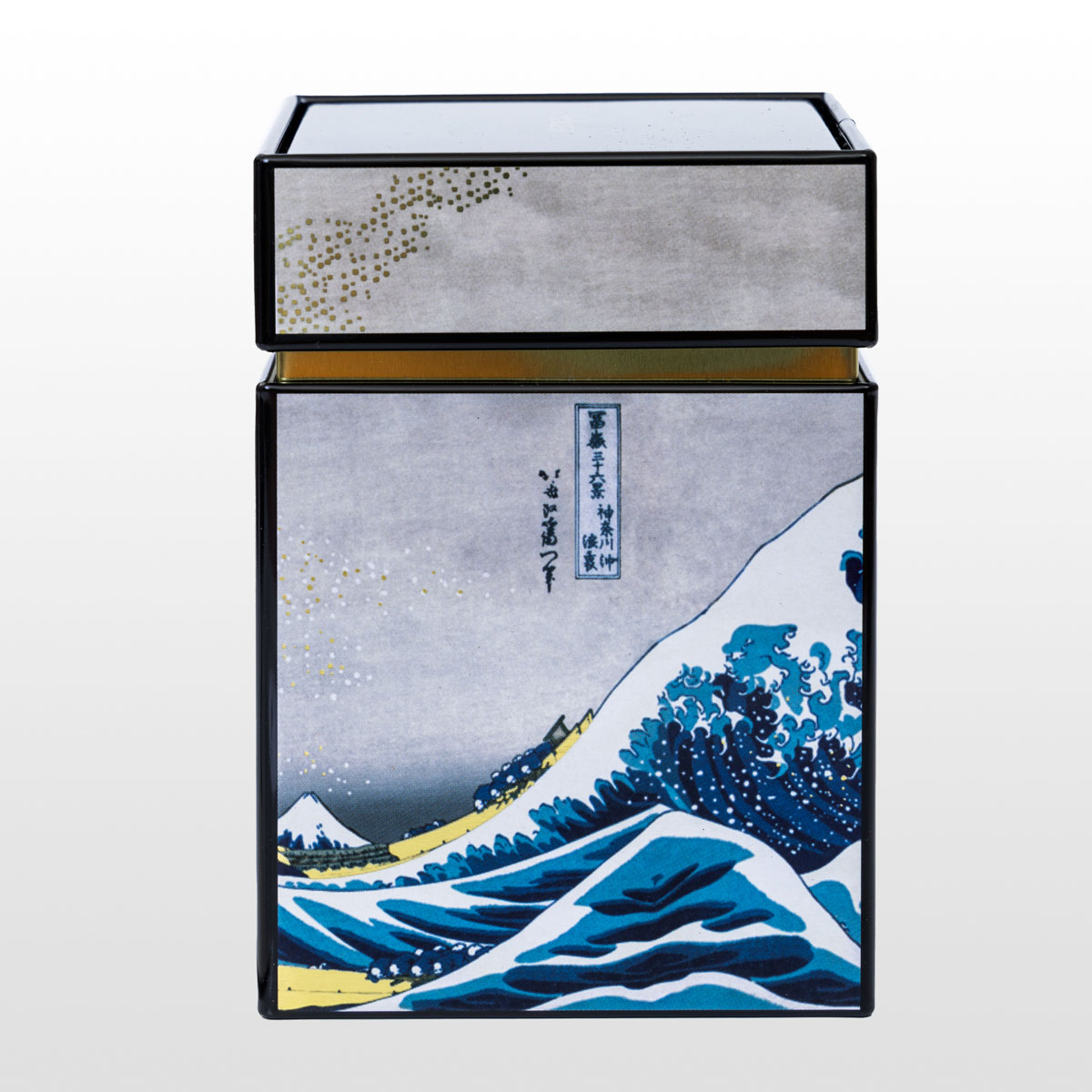 Caja de té Hokusai :  La gran ola de Kanagawa (detalle 2)