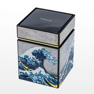 Caja de té Hokusai :  La gran ola de Kanagawa
