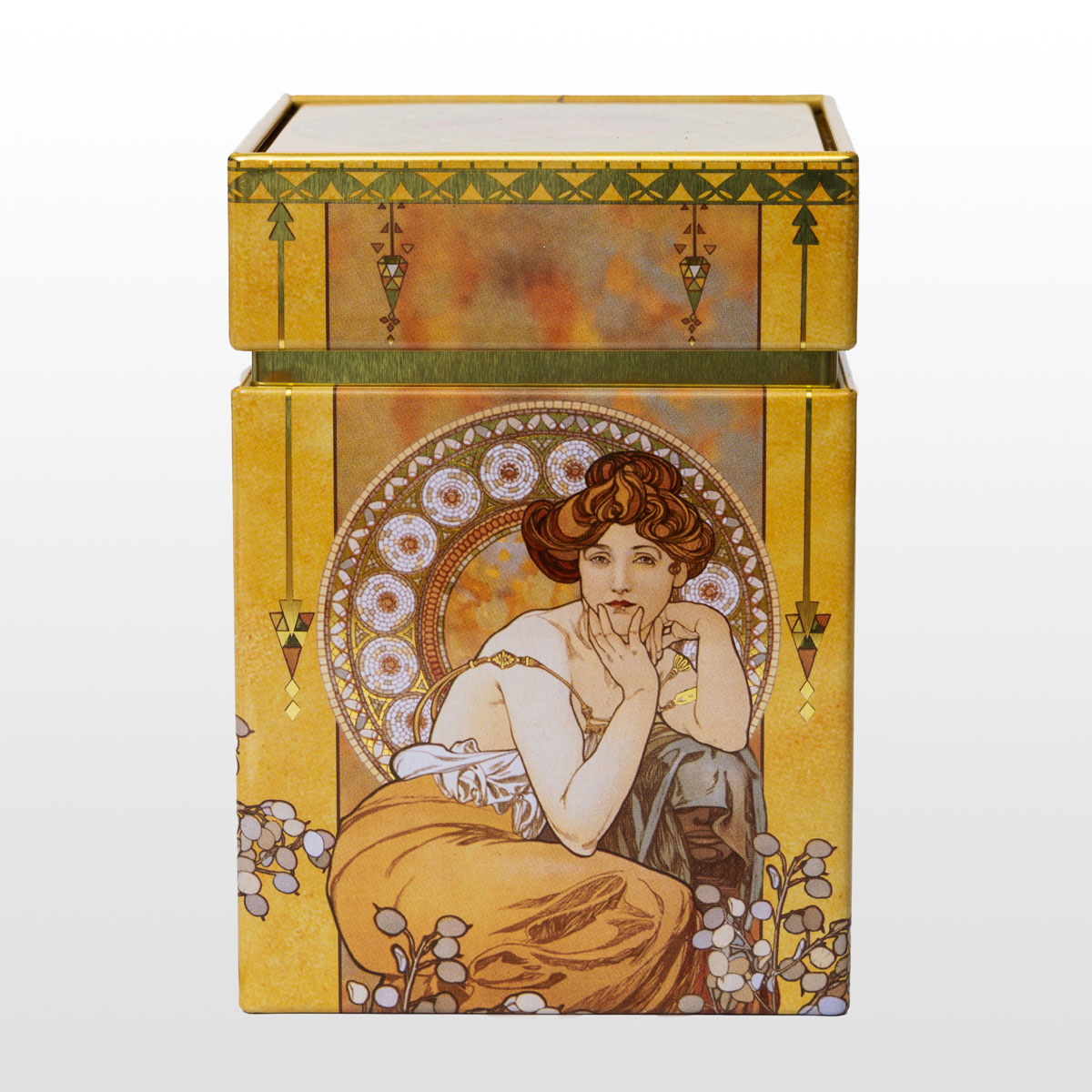 Boîte à thé Alfons Mucha : Topaze (détail 1)