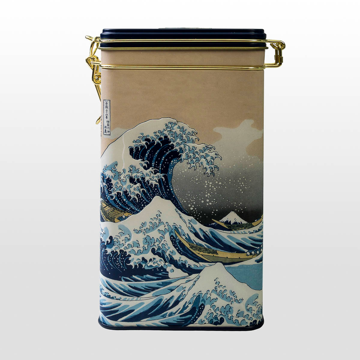 Caja de café Hokusai: La gran ola de Kanagawa (vista lateral izquierda)