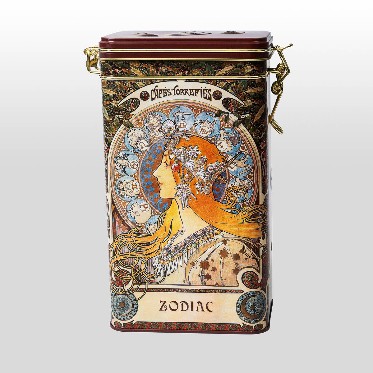 Caja de café Alfons Mucha: Zodíaco (detalle 1)