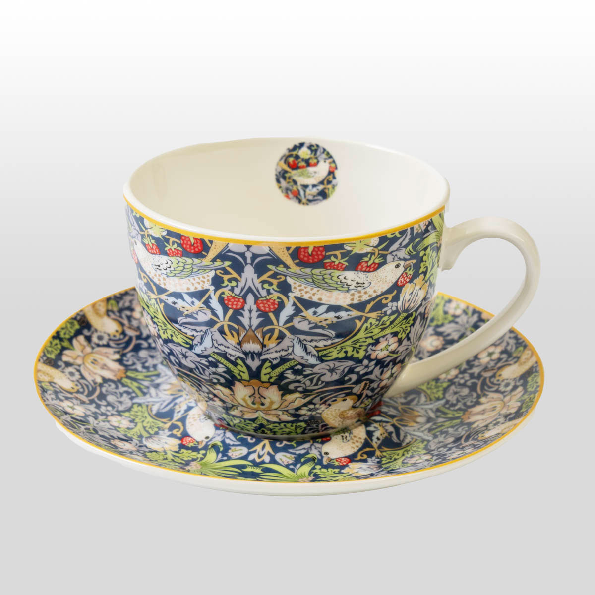Tea cup duo William Morris: Strawberry Thief Blue (detail 2)