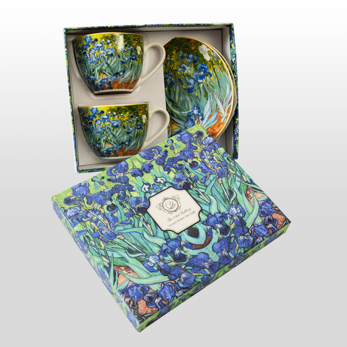 Vincent Van Gogh Tea Cup Duo: The Irises (detail 1)