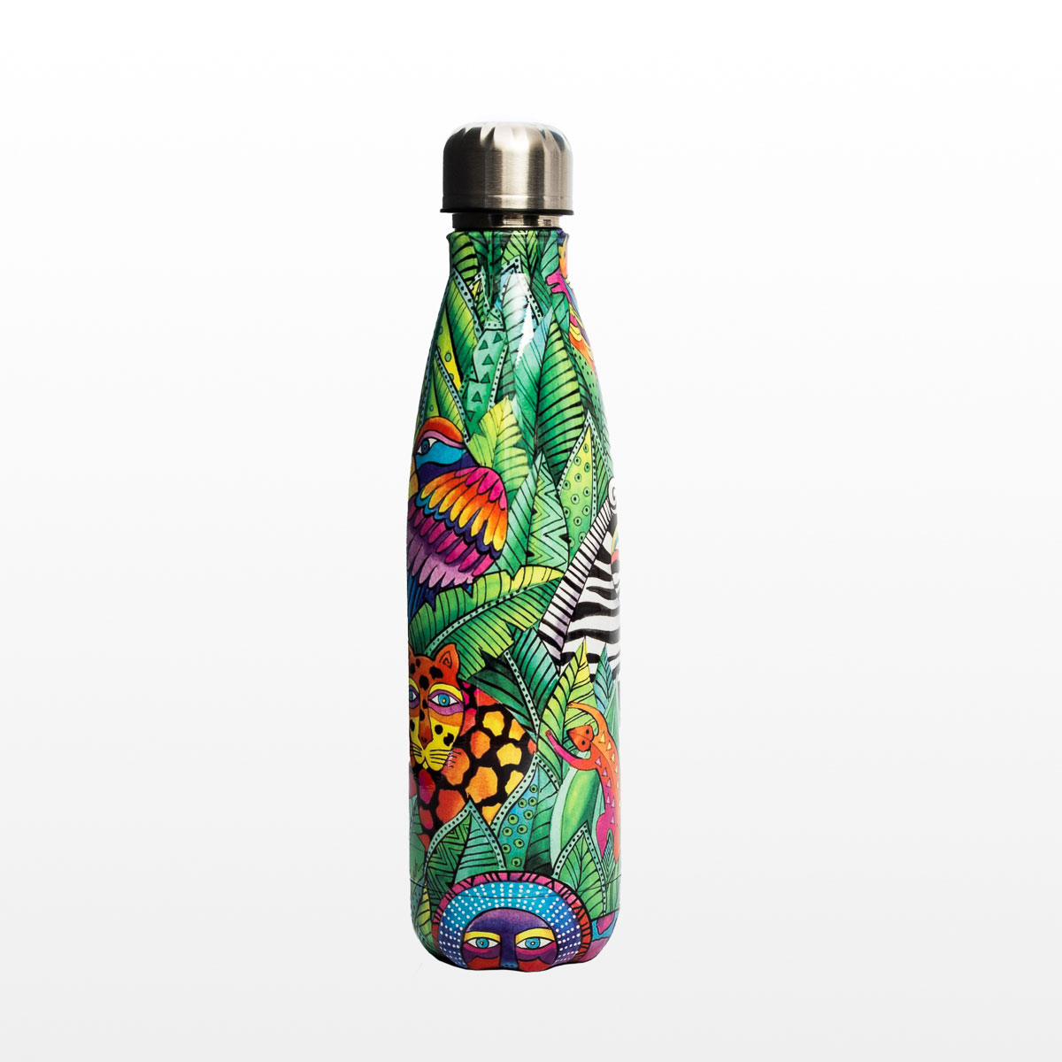 Laurel Burch thermal bottle : Jungle songs (animals) (detail 4)