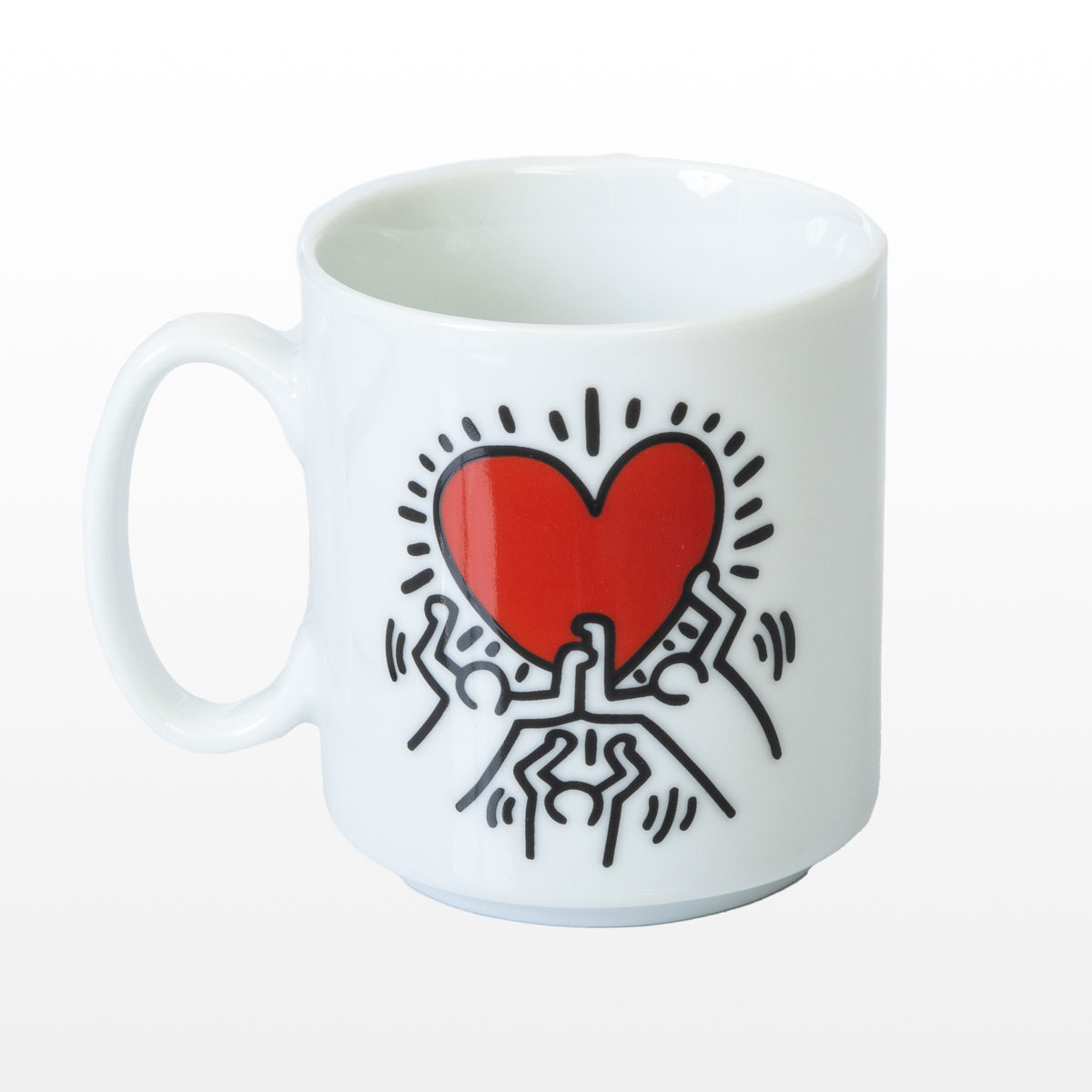 Keith Haring mug : Heart & Dancers (detail n°5)