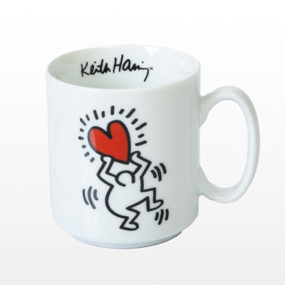 Keith Haring mug : Heart & Dancers