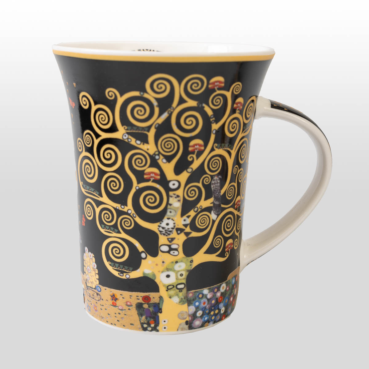 Mug Gustav Klimt: L'albero della vita (sfondo nero), dettaglio 1