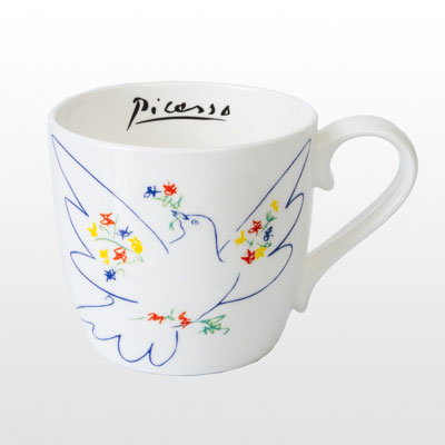 Taza Pablo Picasso: La paloma de la Paz (colores)