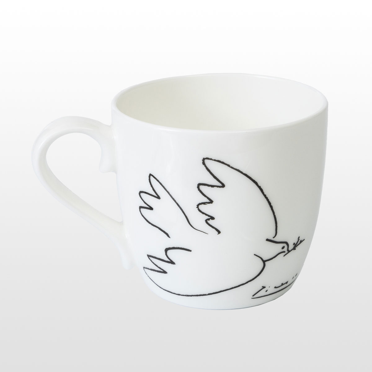 Mug Pablo Picasso: The Dove of Peace (black and white) (detail 1)