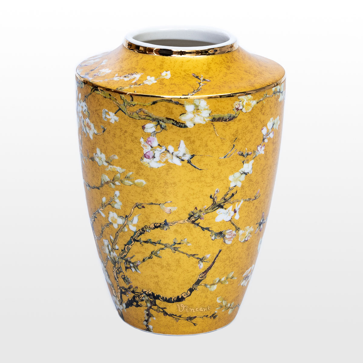 Mini vase Van Gogh : Branche d'amandier (or) (détail 1)