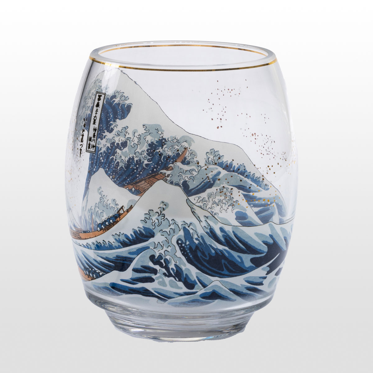 Hokusai Glass candle holder : The Great Wave off Kanagawa (detail 2)