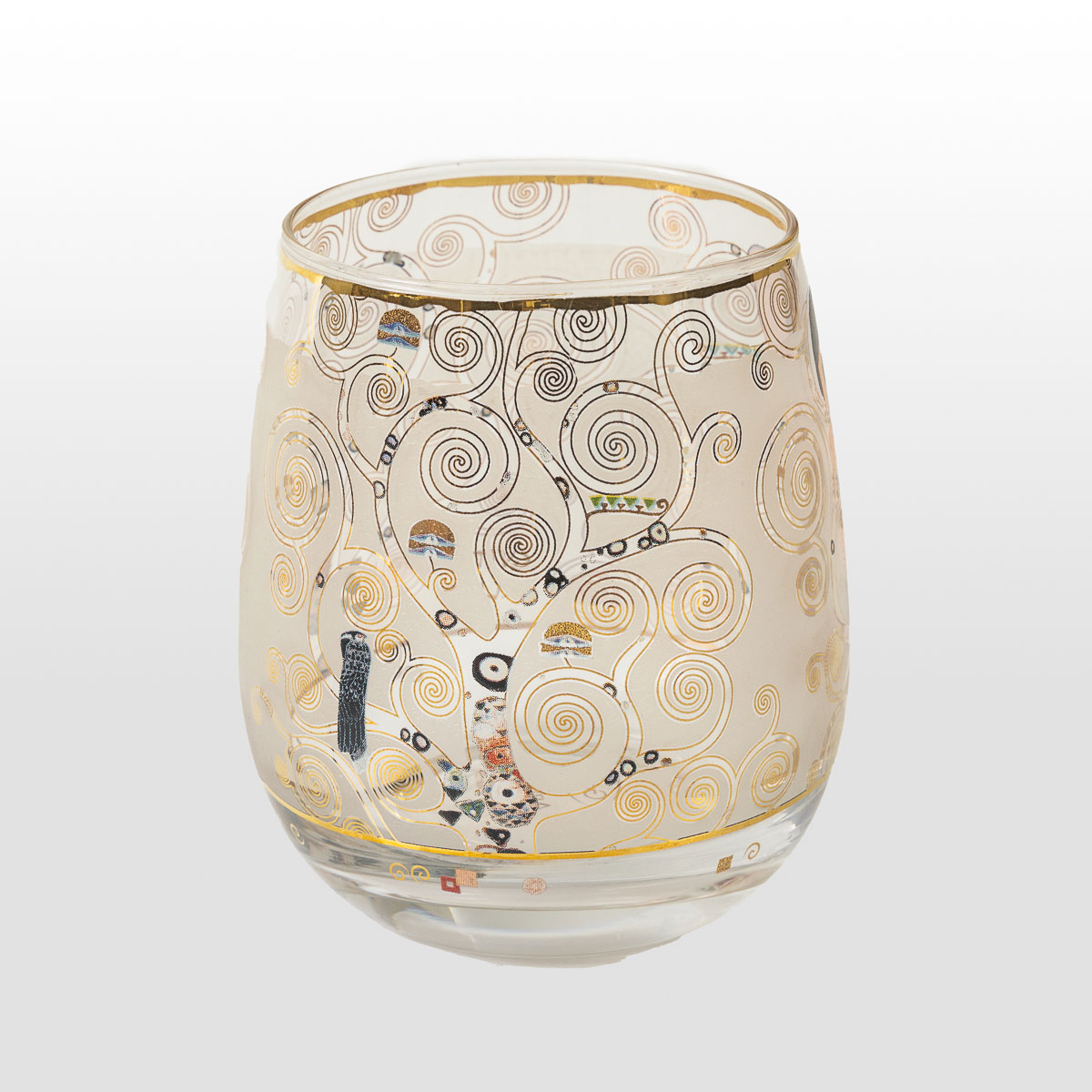 Portavelas de vidrio Gustav Klimt: The Expectation (detalle)