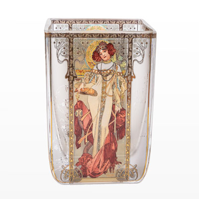 Porta-candela Alfons Mucha : Le 4 stagioni : Autunno